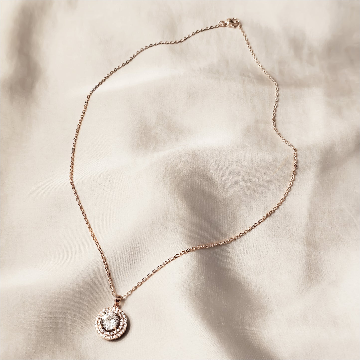 Small Dainty Tiny Charm Oval Necklace