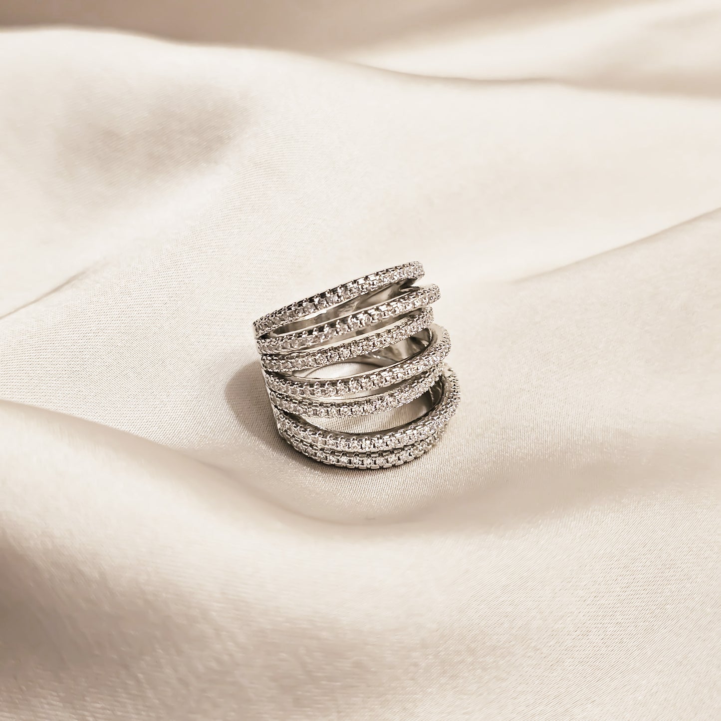 Celestial Tide Zircon Ring