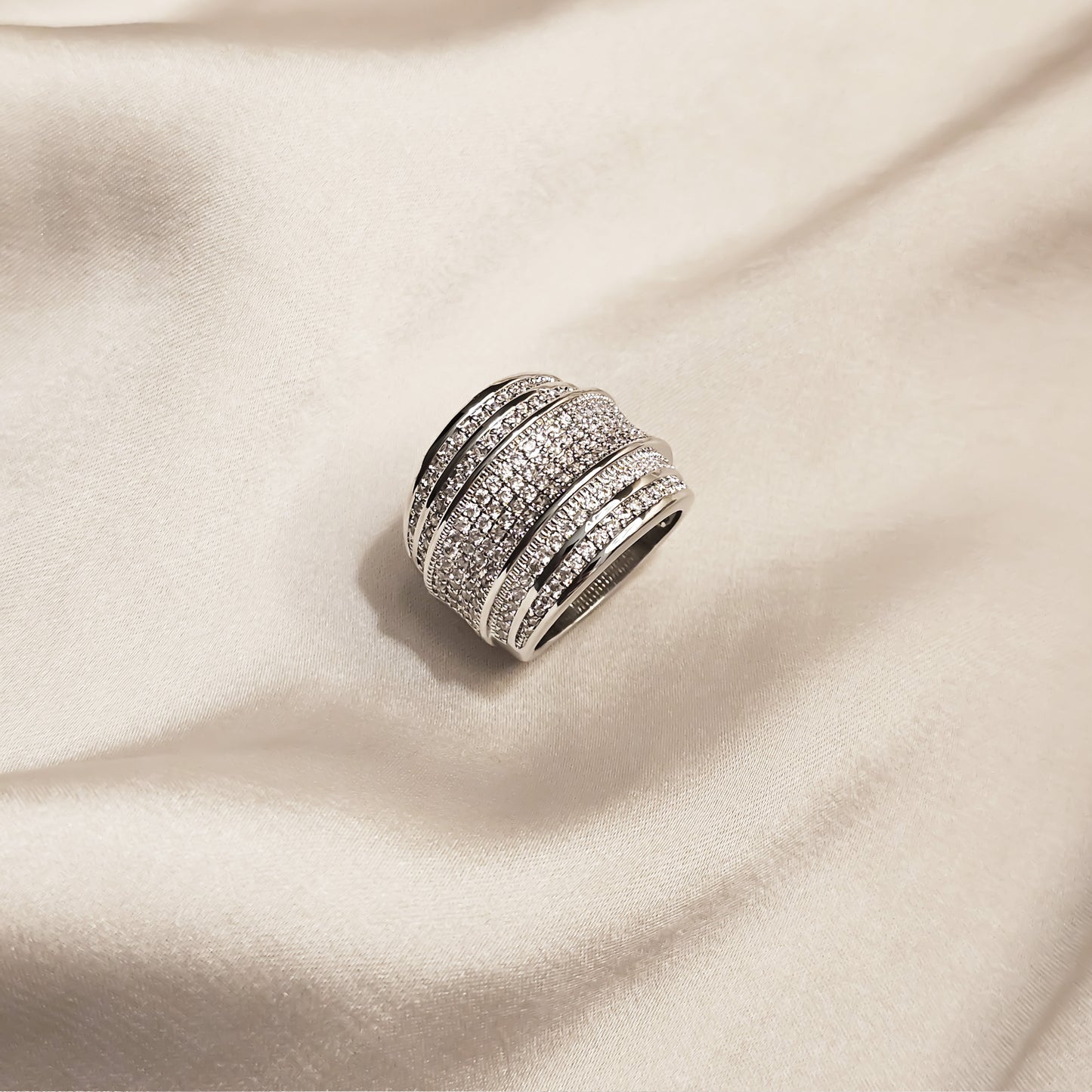 Moonstone Whisper Zircon Ring