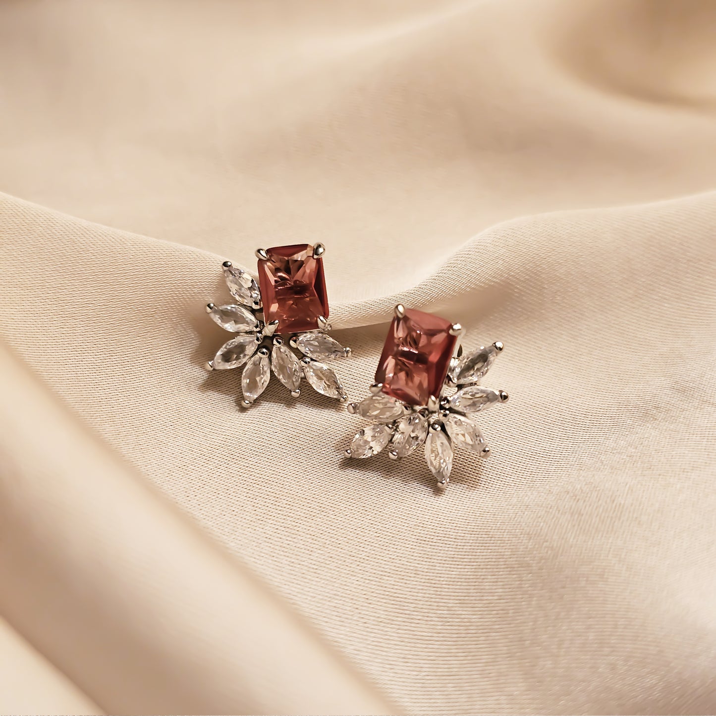 Crimson Glow Ruby Earrings