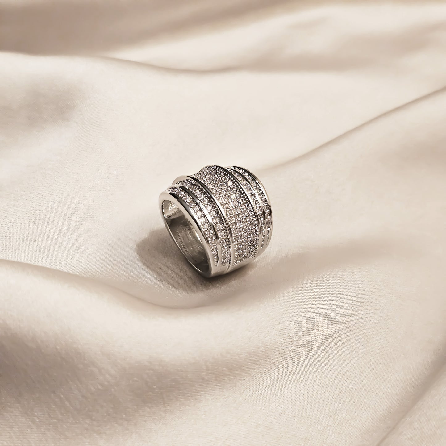 Moonstone Whisper Zircon Ring