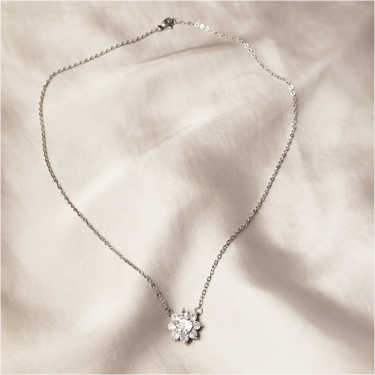 Delicate Flower Silver Pendant