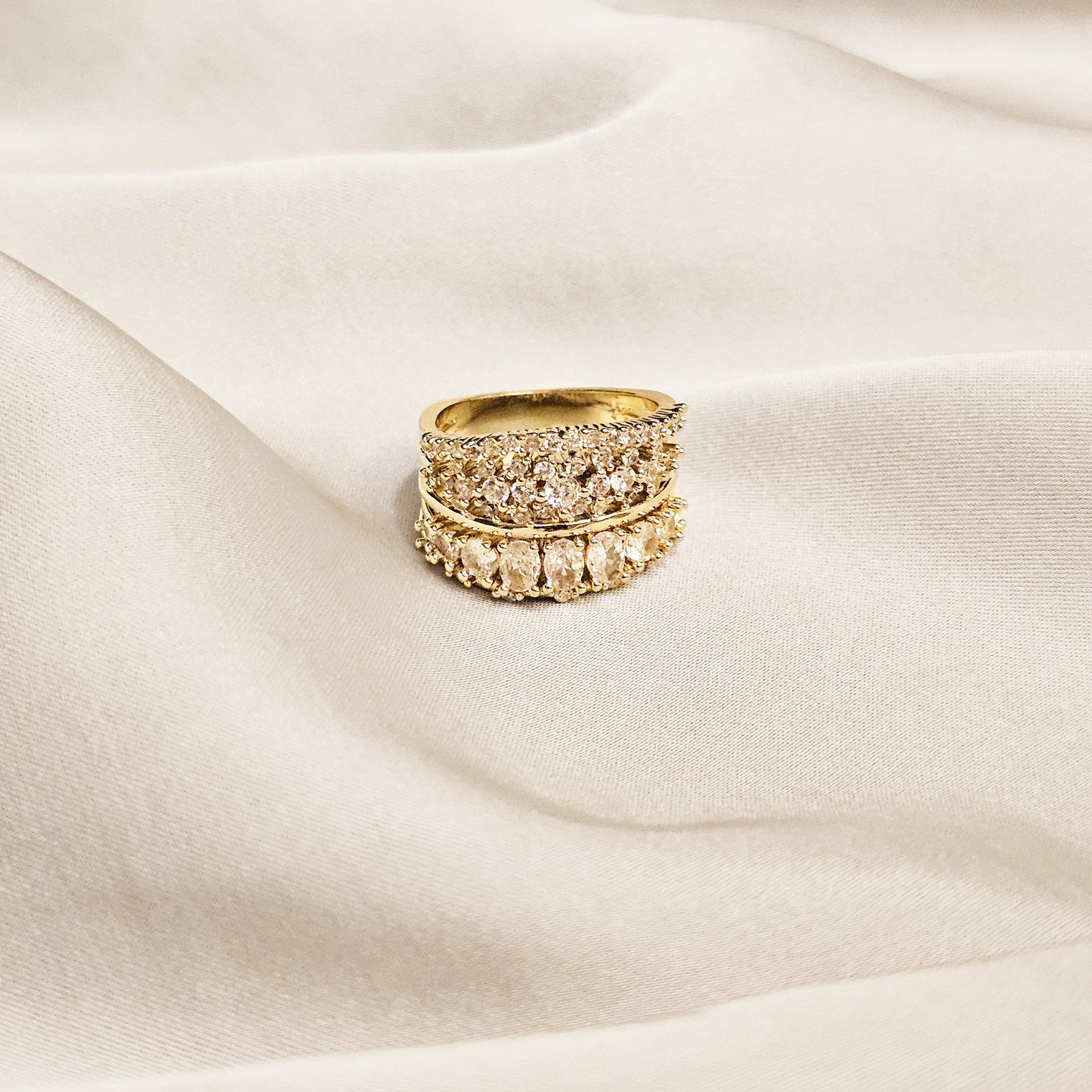 The Halo Band Gold Plated Ring