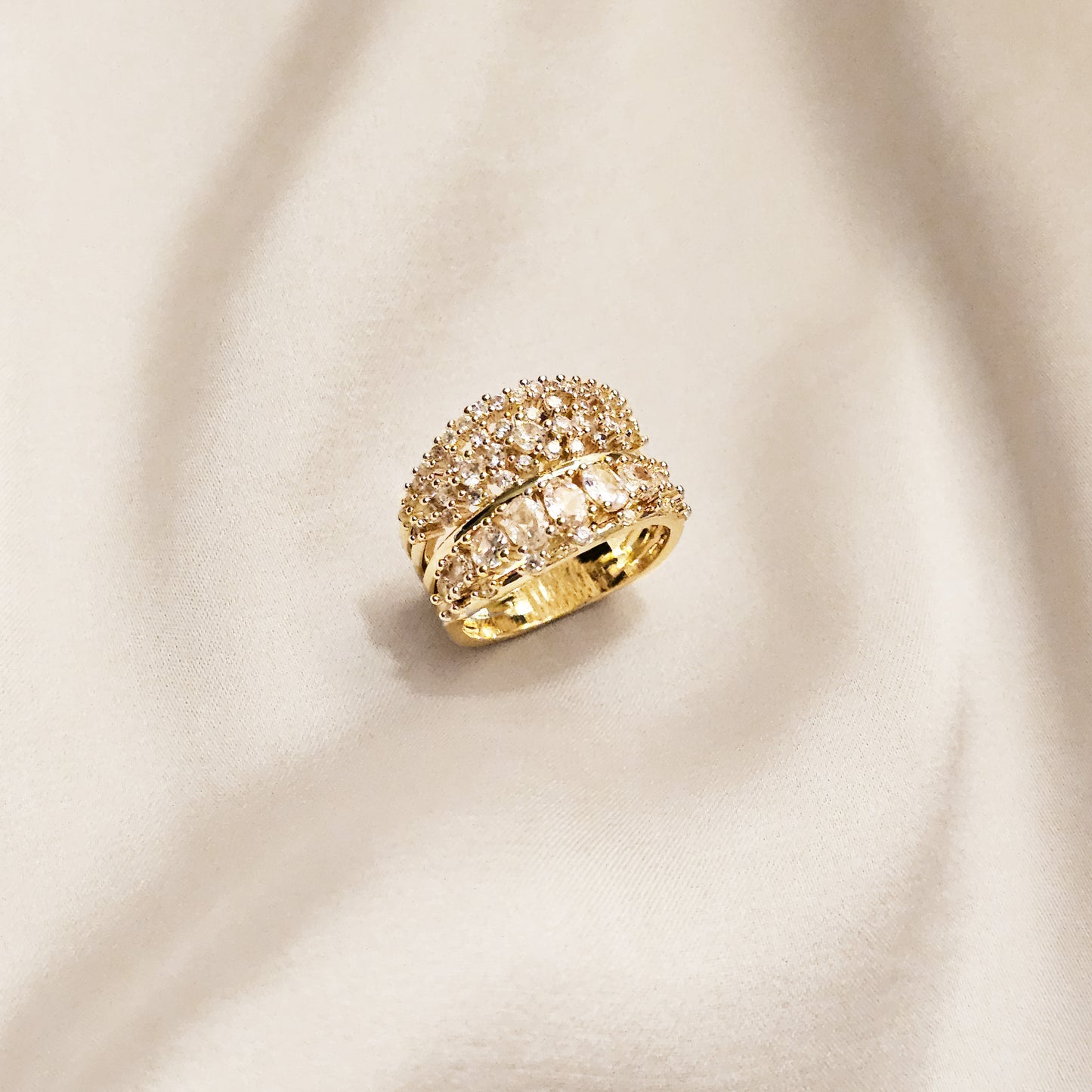 The Halo Band Gold Plated Ring
