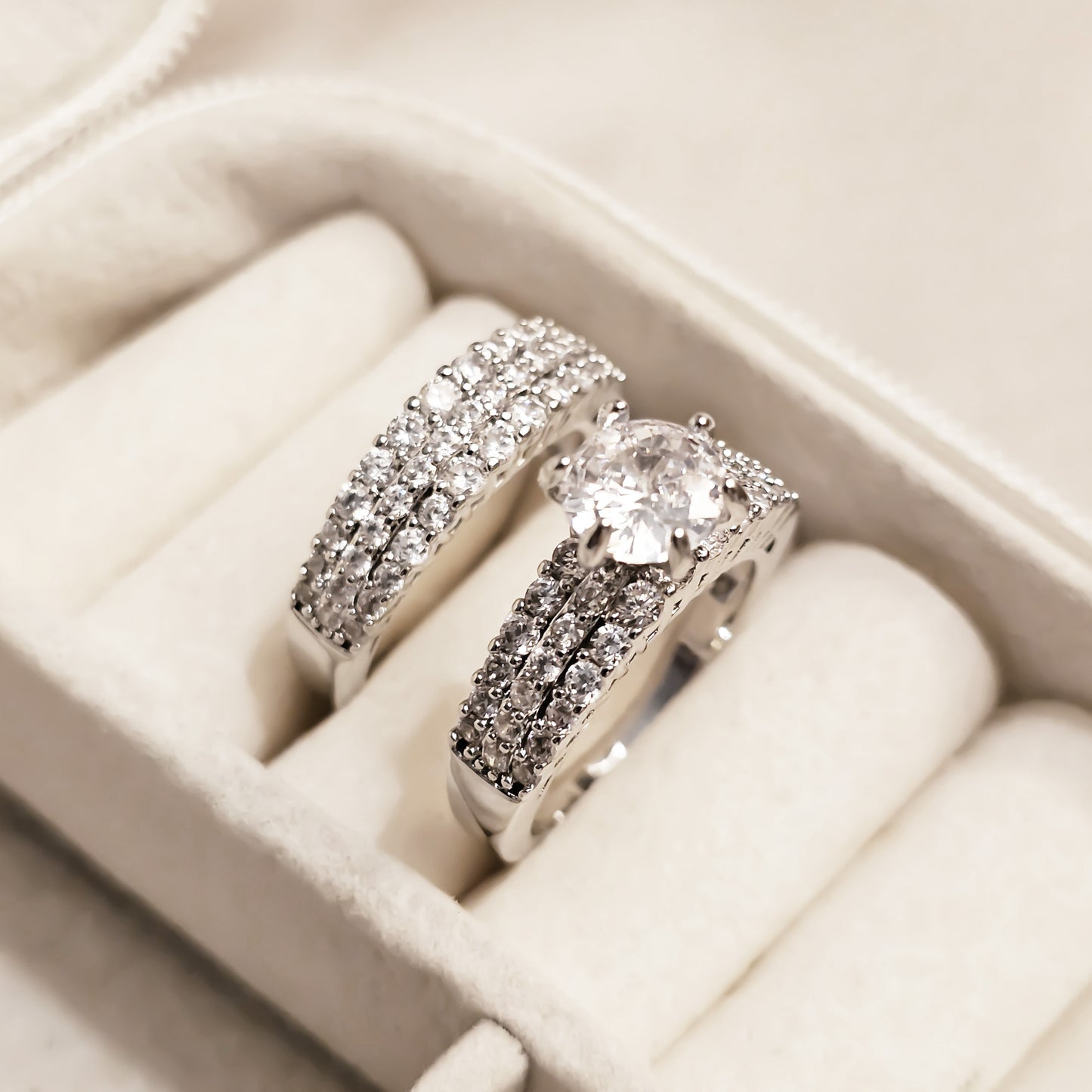 Halo Twins Diamond Ring