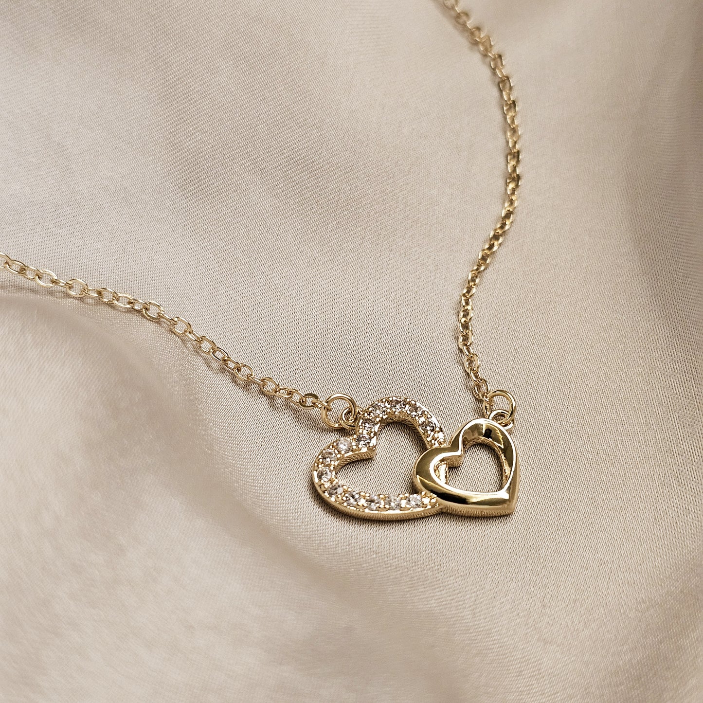 Double Heart Creative Trendy Pendant Necklace