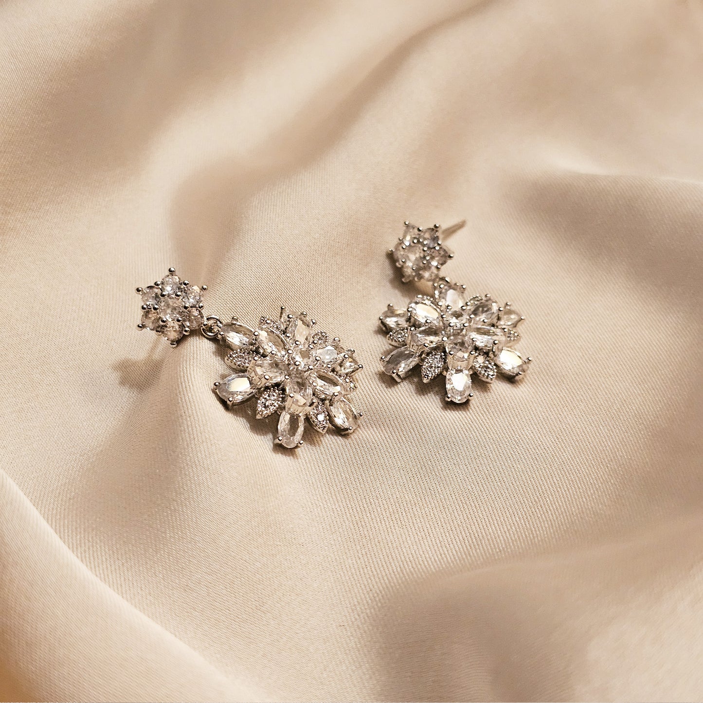 Diamond Blossom Earrings