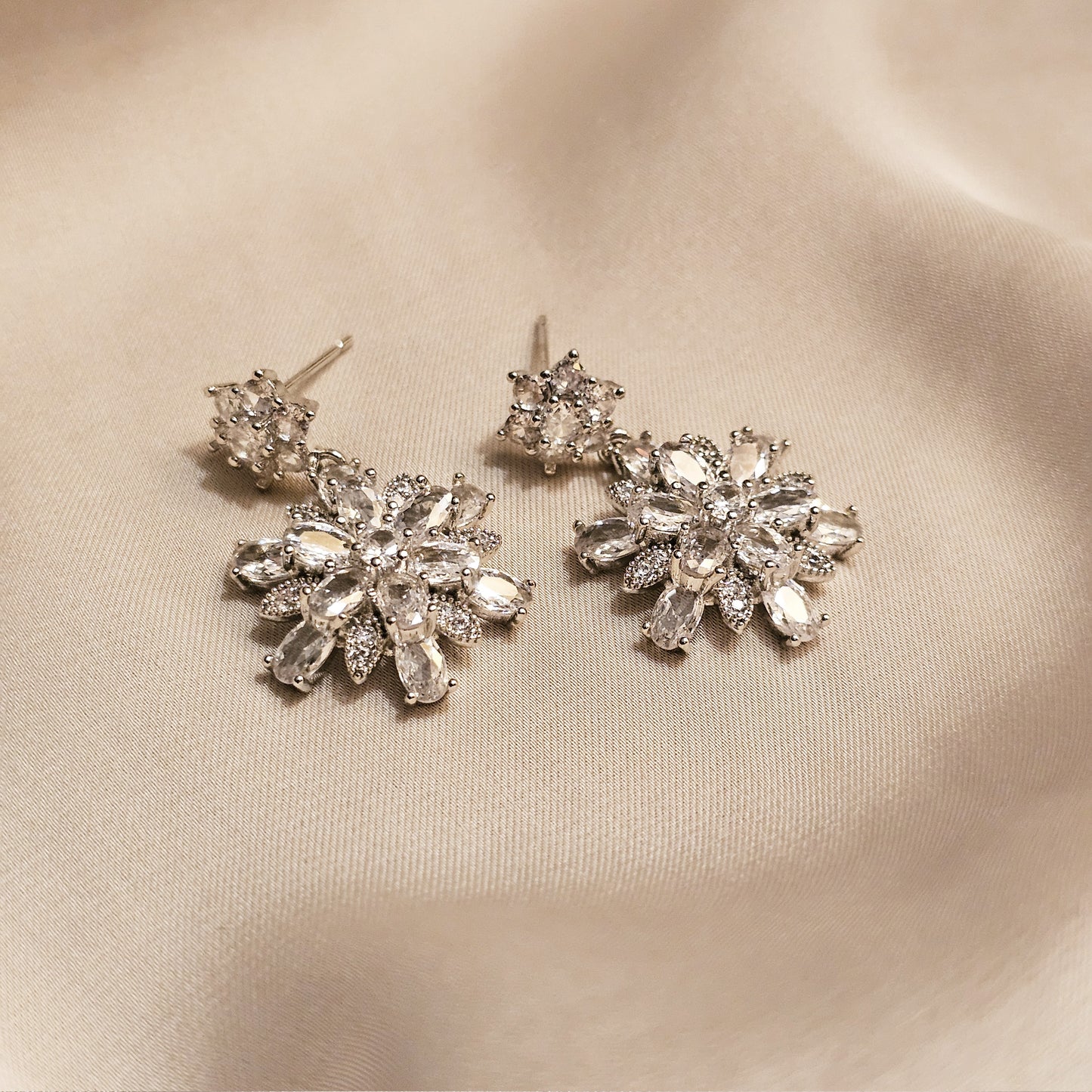 Diamond Blossom Earrings