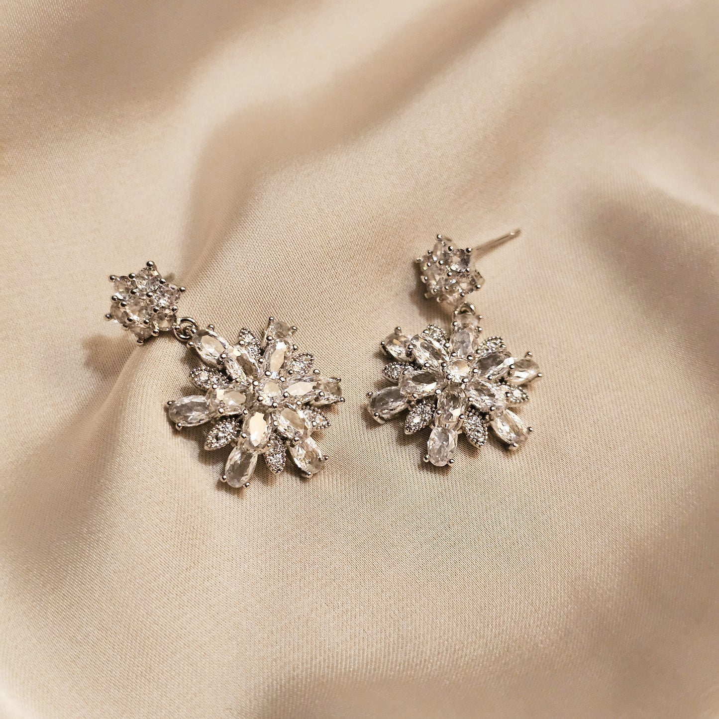 Diamond Blossom Earrings