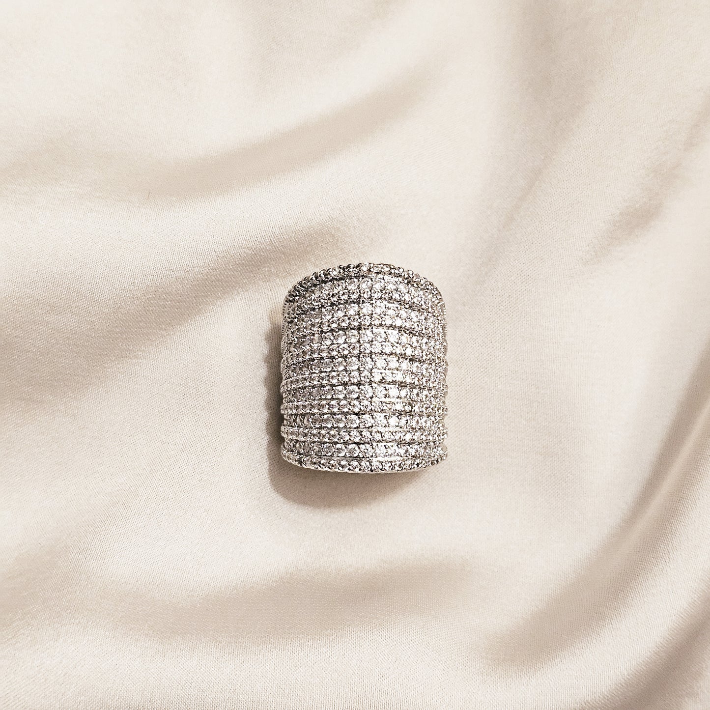 Crystal Pavé Dome Ring