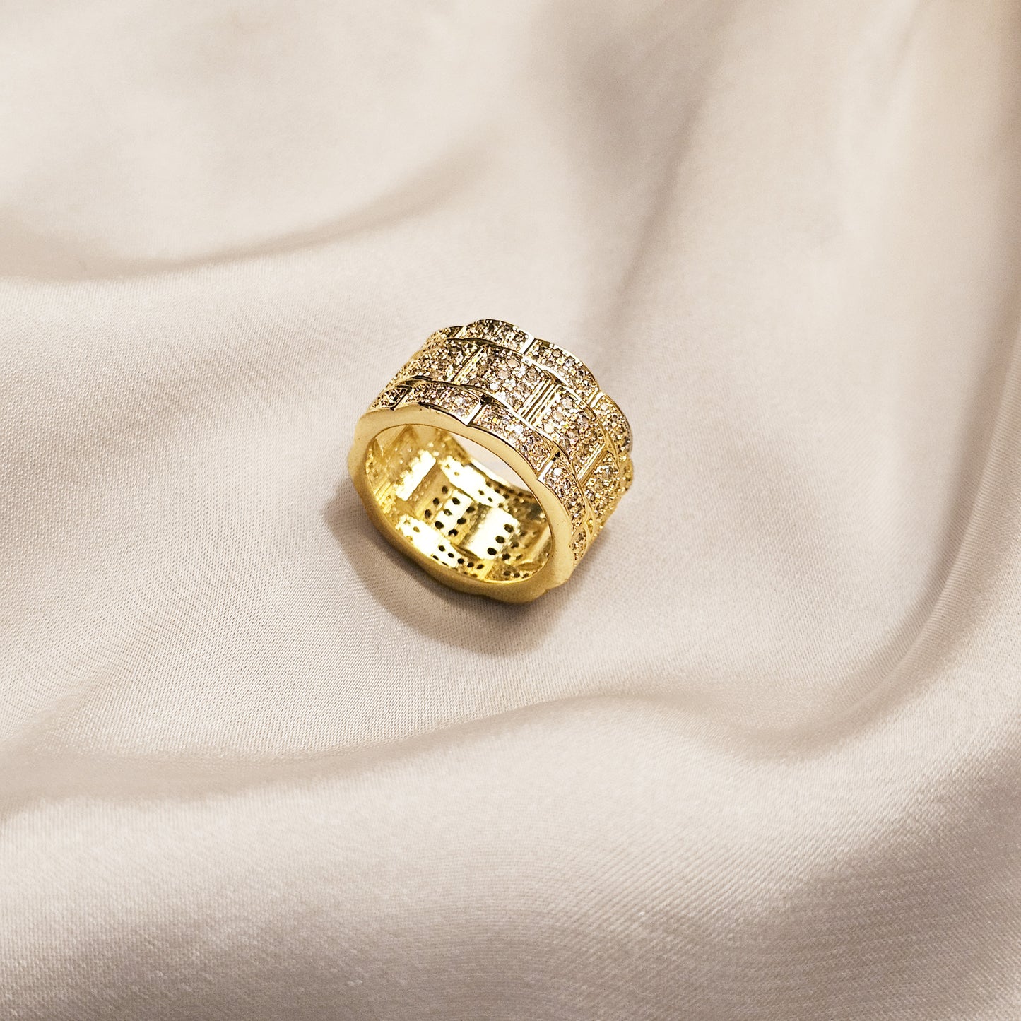 Golden Crown Cascade Ring