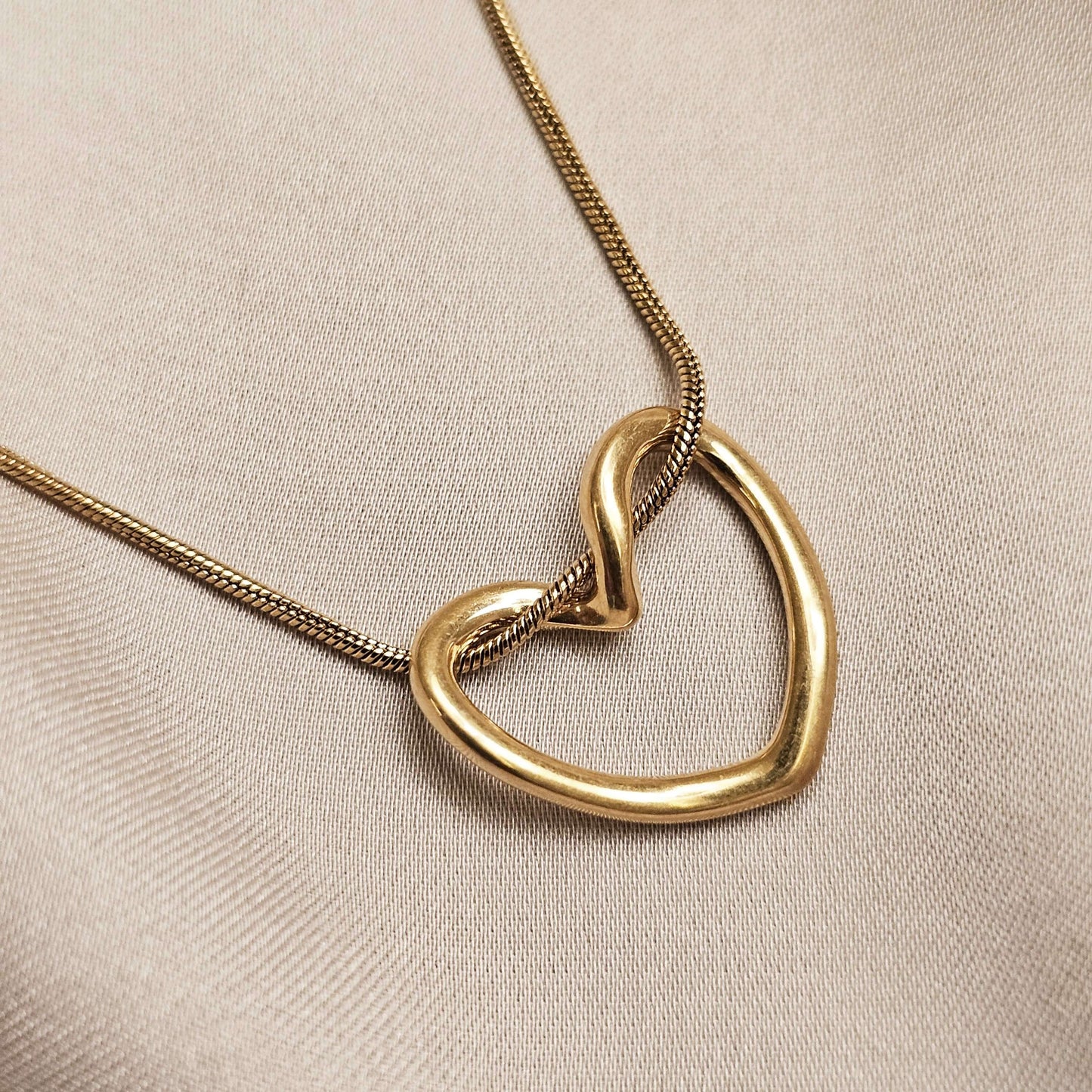 Twisted Love Heart Pendant Stainless Steel