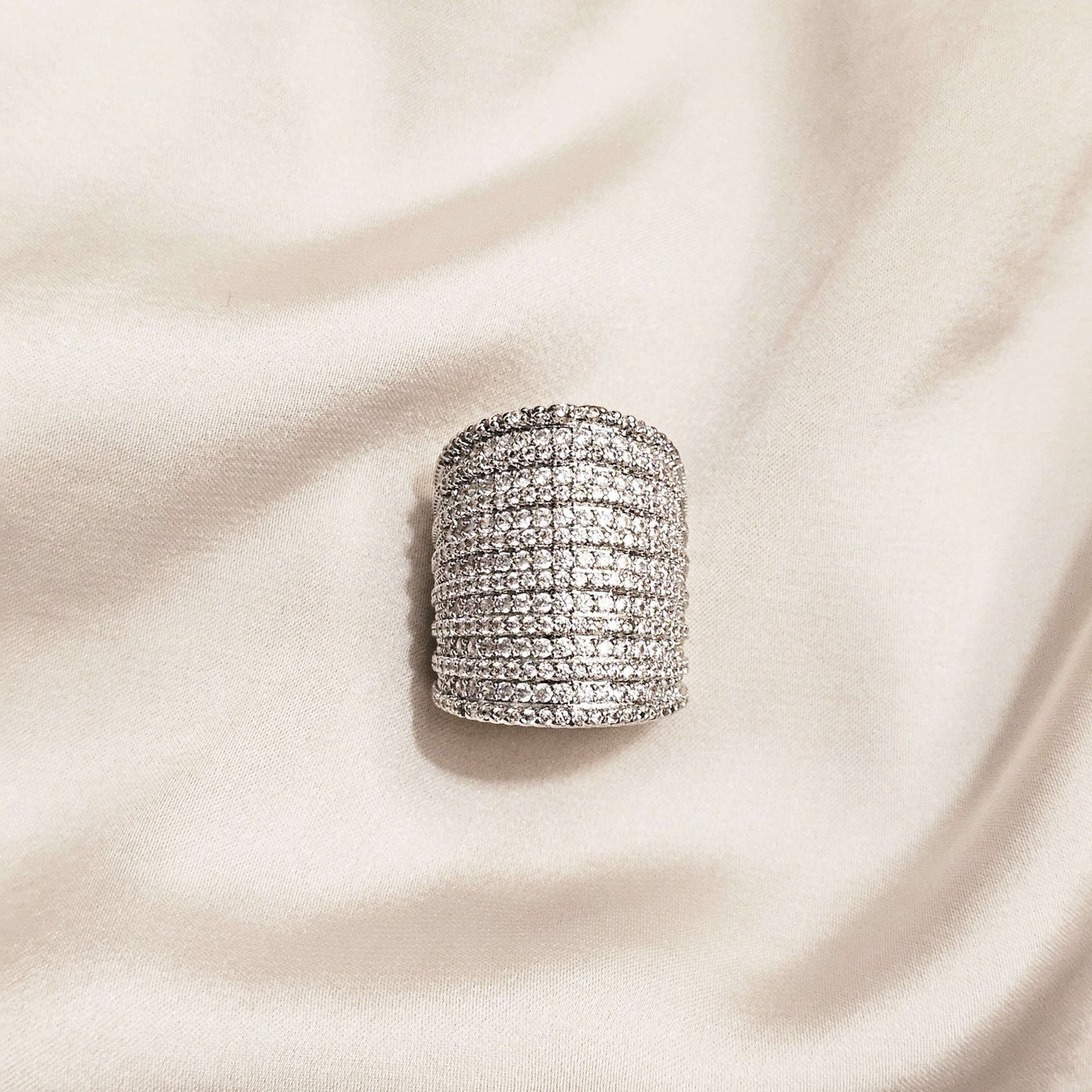 Crystal Pavé Dome Ring - FAH Jewelry