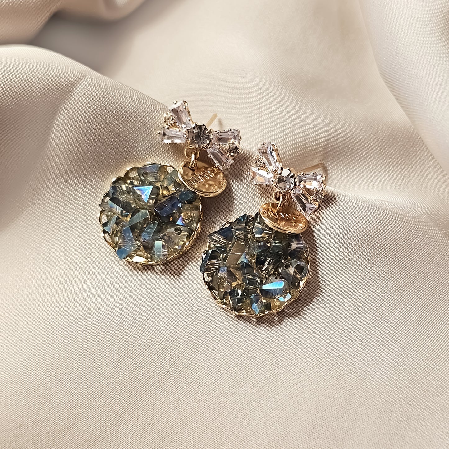Blue Bow Earrings