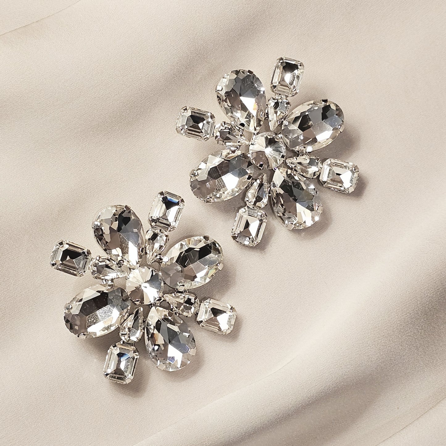 ALESSANDRA RICH Crystal Flower Earrings