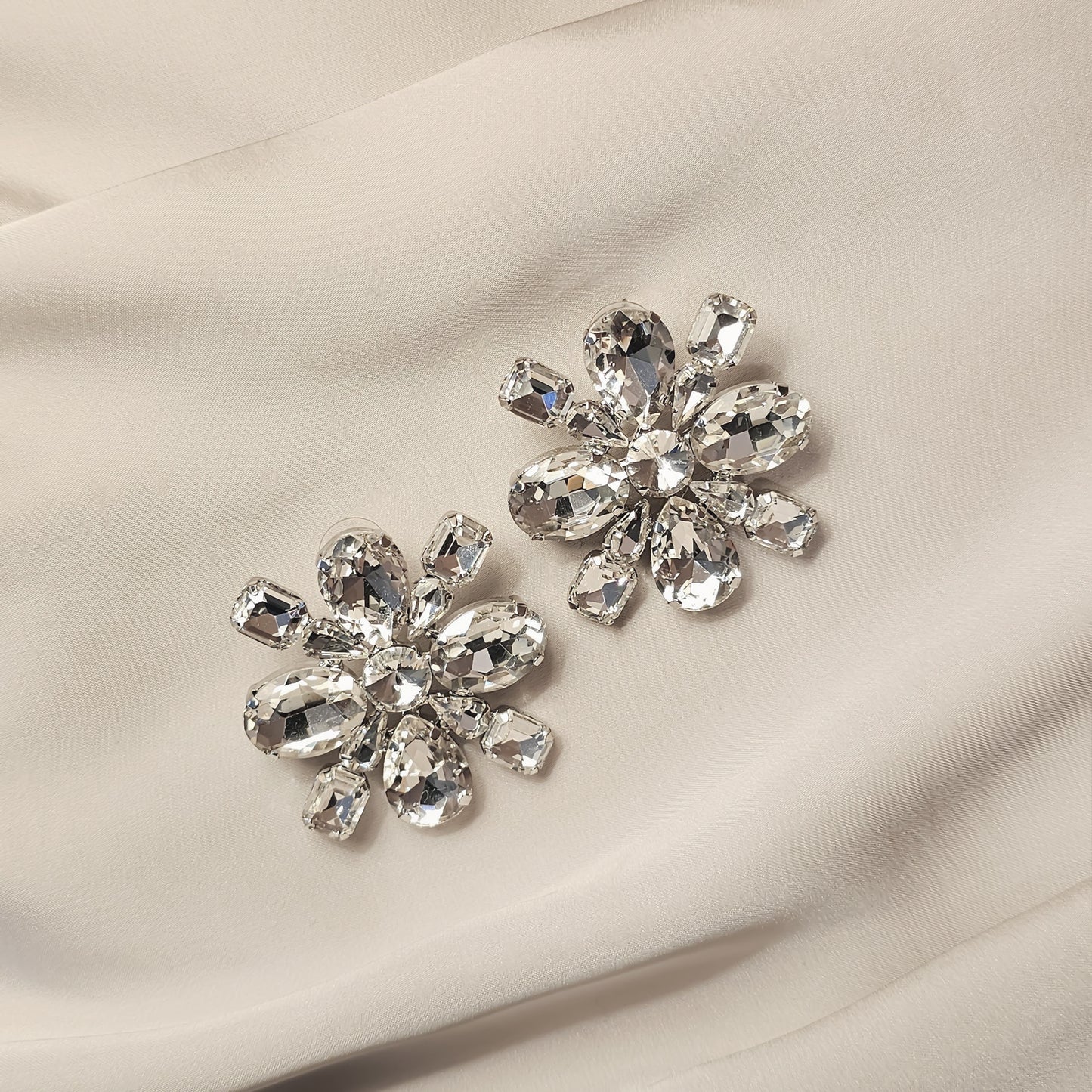 ALESSANDRA RICH Crystal Flower Earrings
