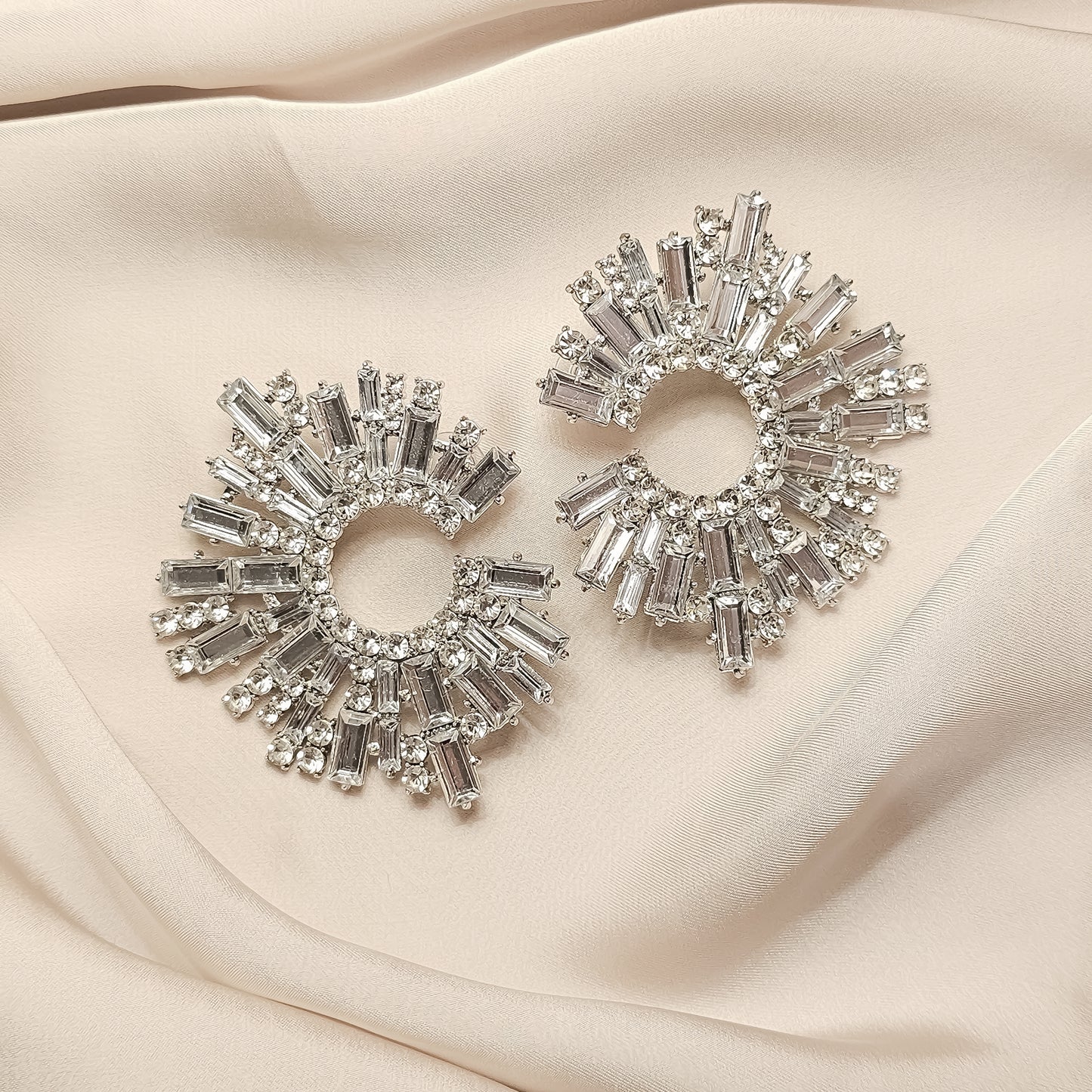 Star Burst RhineStone Earrings