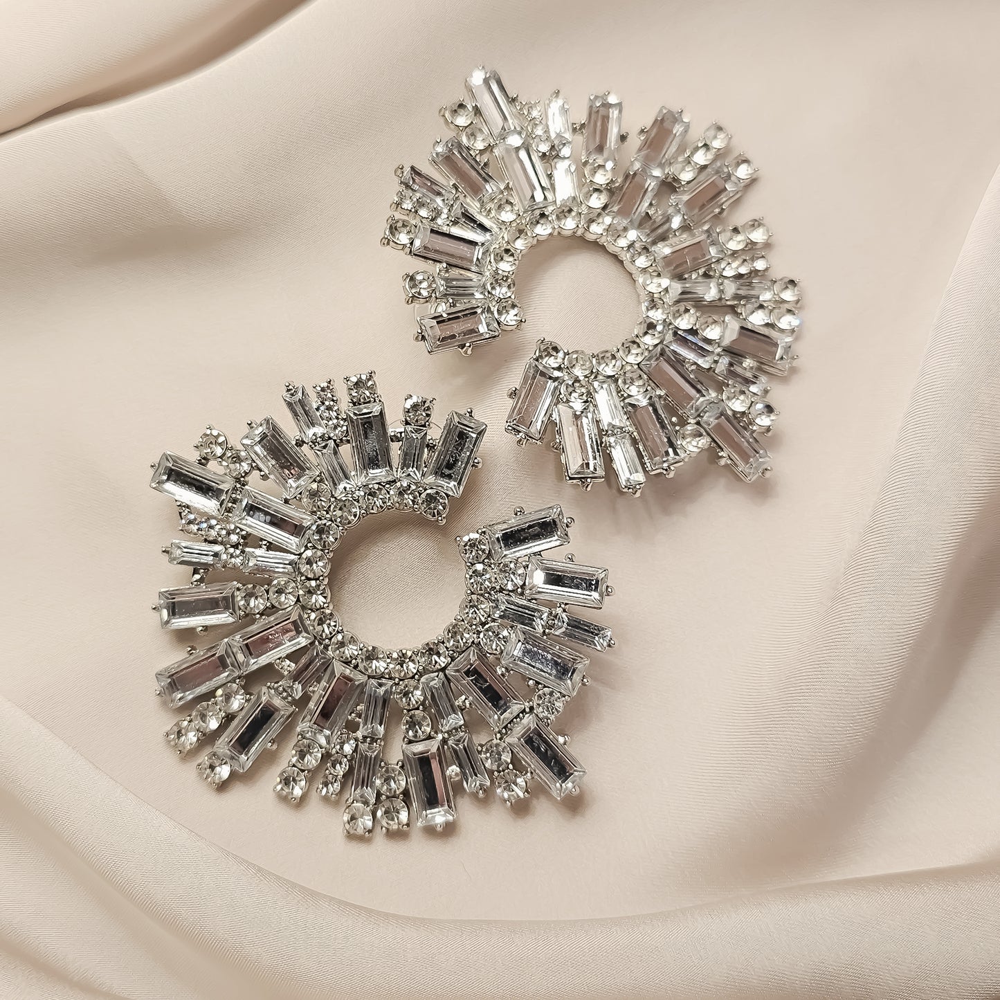 Star Burst RhineStone Earrings