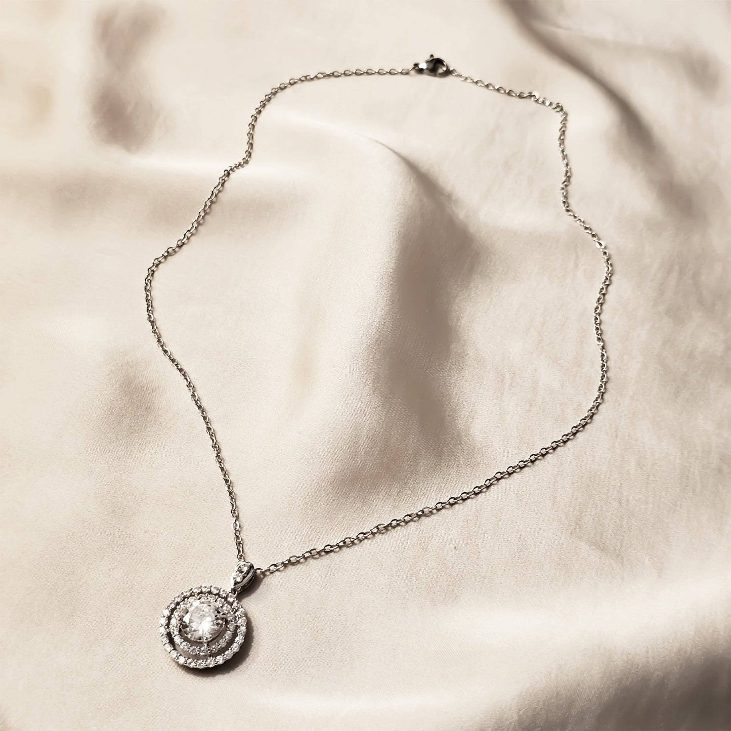 Fascinating French Silver Drop Pendant - FAH Jewelry