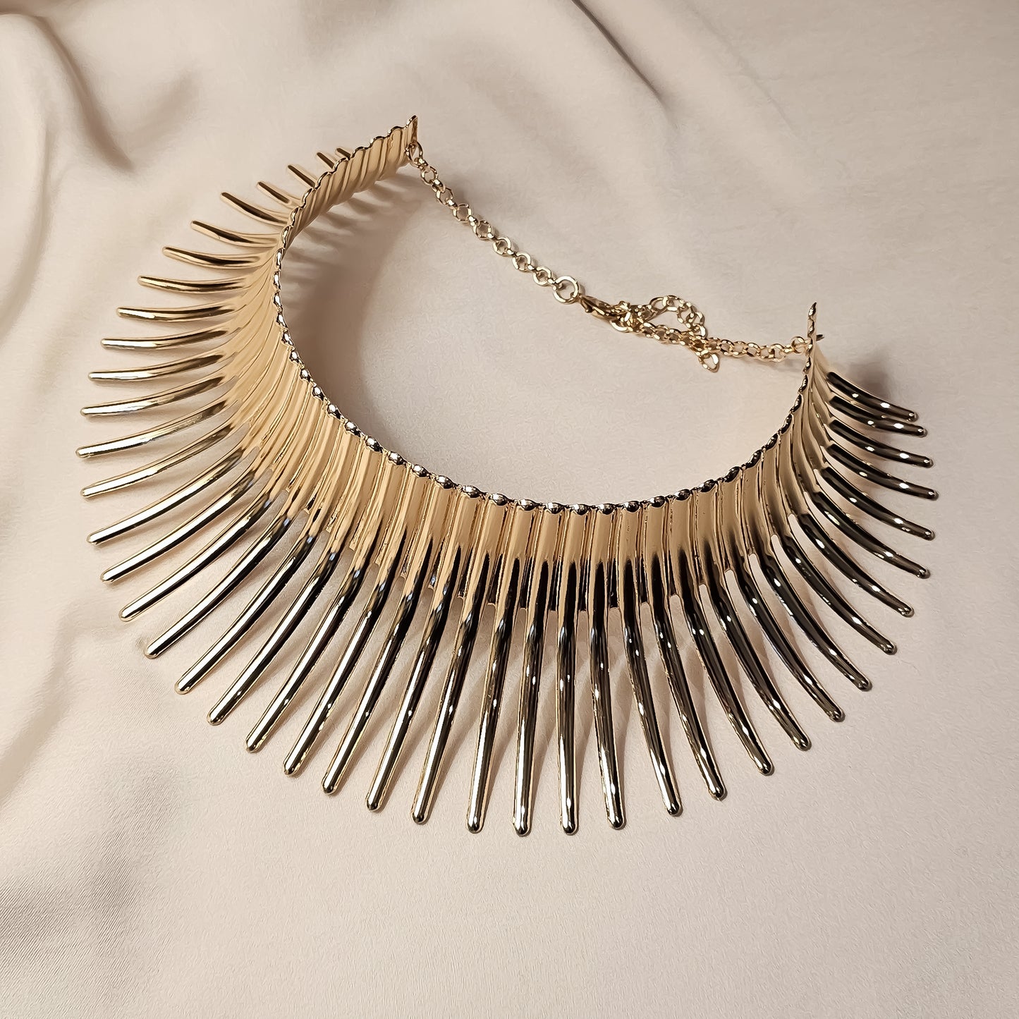 QENA Gold Statement Tribal Choker