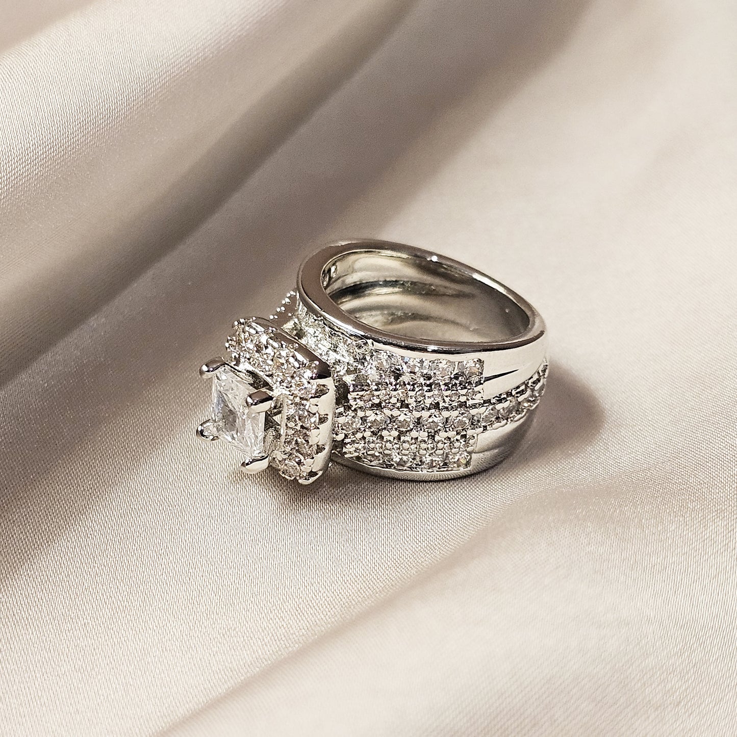 Huretailers-Gorgeous Jewelry Rotterdam Cubic Zirconia Ring