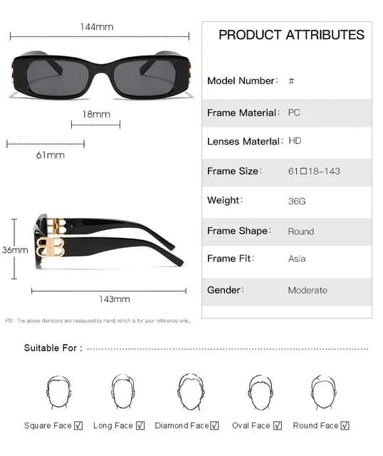 Black Shades Retro Eyewear - FAH Jewelry