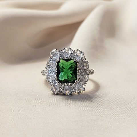 Green Emerald Gemstone Ring