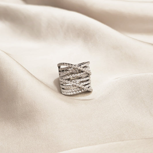 Celestial Waves Zircon Ring