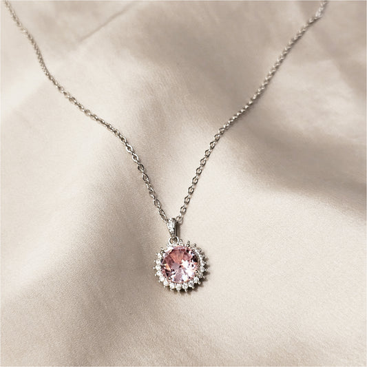 Classic Round Cut Sona Simulated Pendant