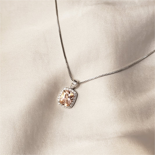 Exquisite Cubic Zirconia Decor Pendant Pink