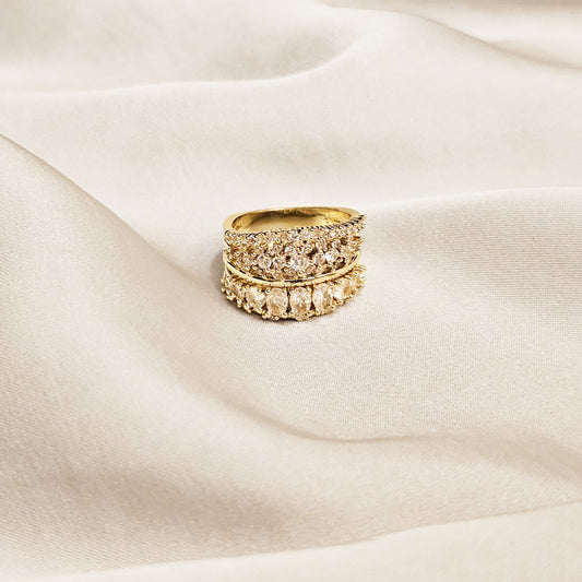 The Halo Band Gold Plated Ring