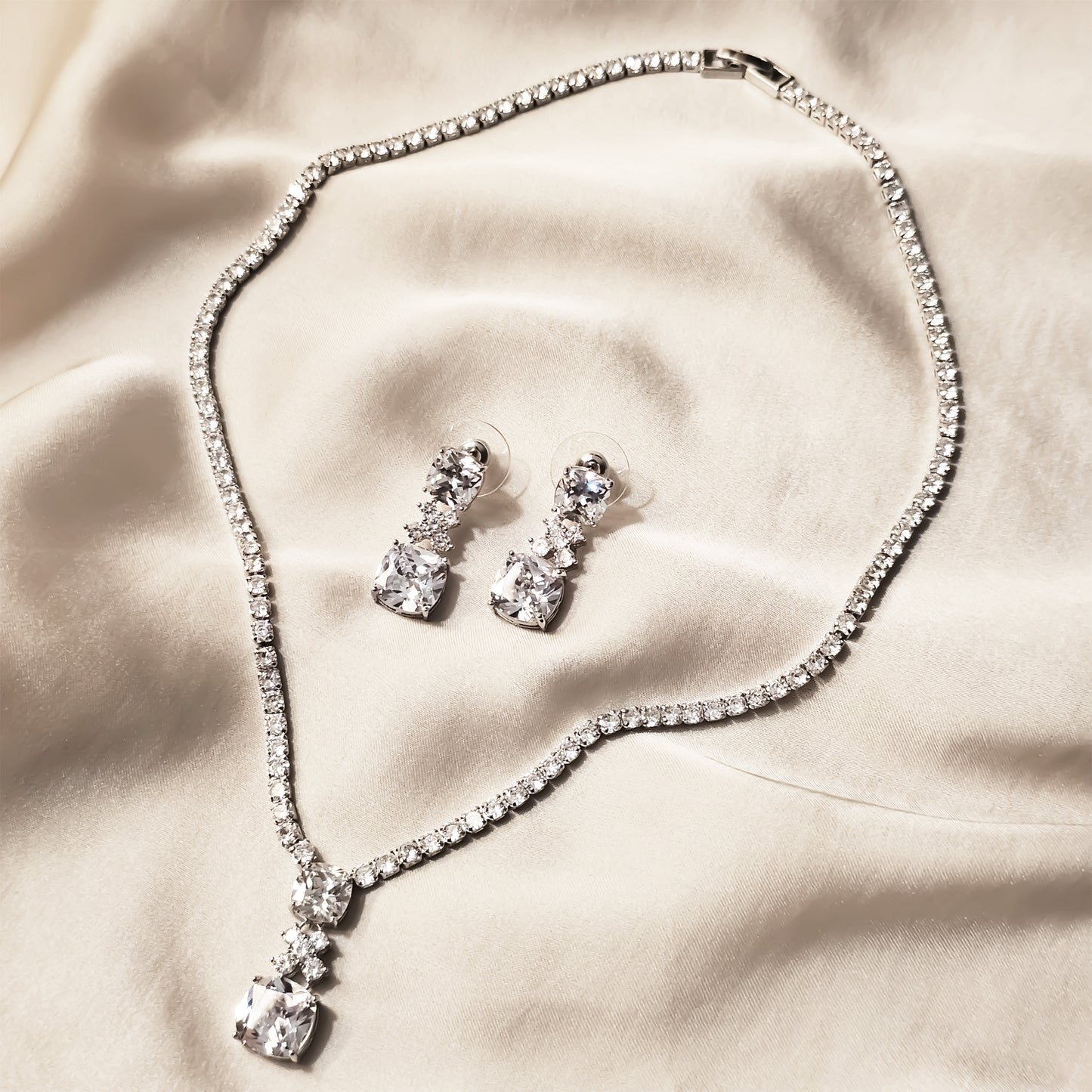 SQUARE SERENA NECKLACE - 925 SILVER
