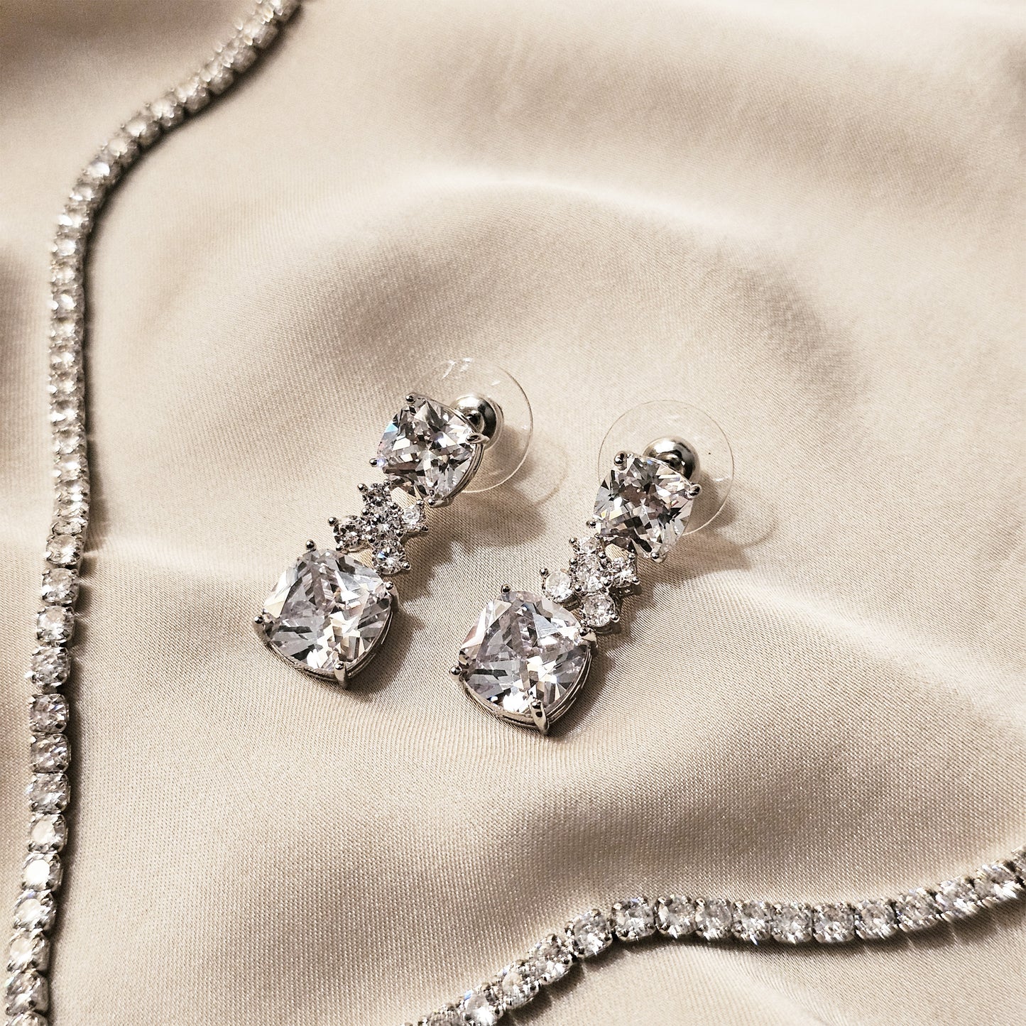 SQUARE SERENA NECKLACE - 925 SILVER