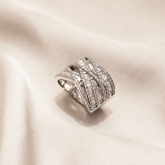 Glimmering Grace Diamond Zircon Ring
