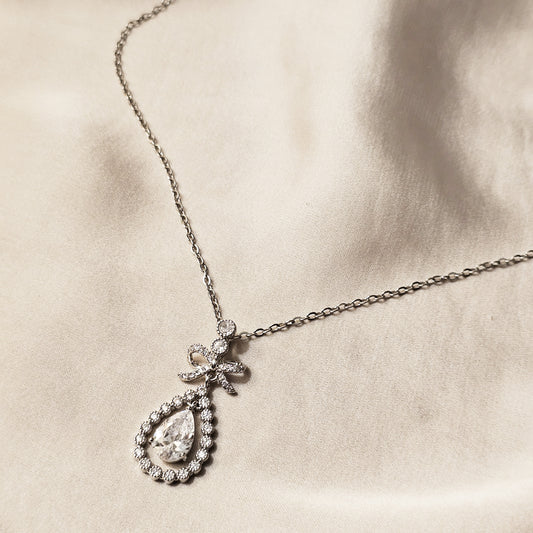 Modern Petite Drop Silver Pendant