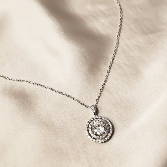 Fascinating French Silver Drop Pendant