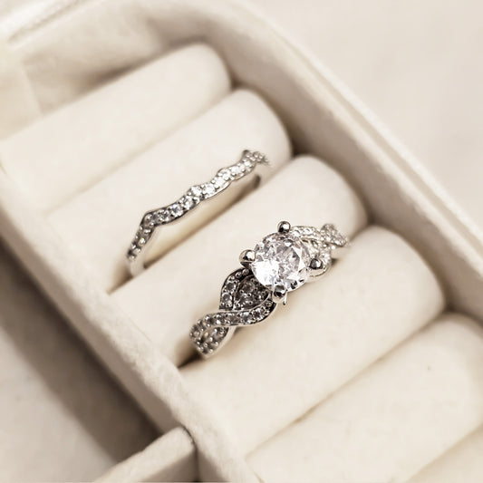 Celeste Duo Diamond  Zircon Ring
