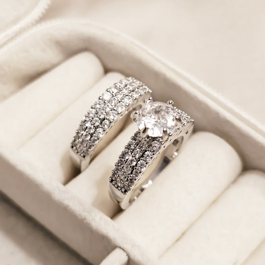Halo Twins Diamond Ring