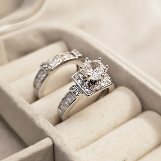 Diamond Duet Zircon Rings