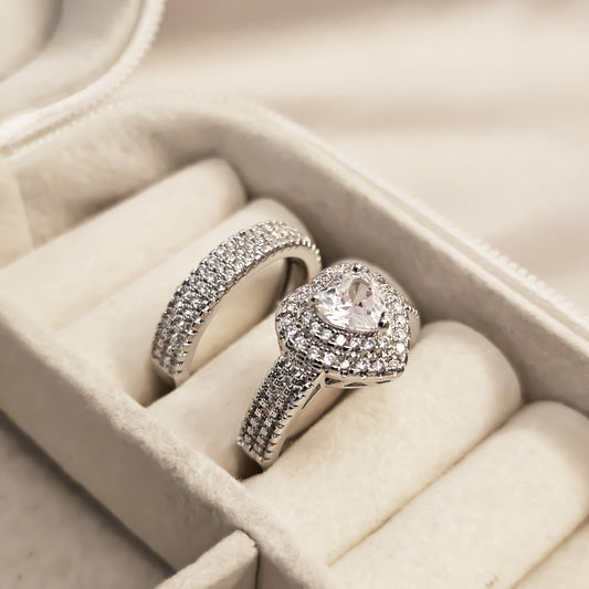 Moonlit Heart Zircon Ring