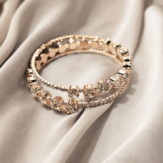 Sparkly Full Stone Crystal Bracelet (Rose Gold)
