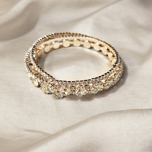 Sparkly Full Stone Crystal Bracelet (Golden)