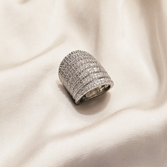 Crystal Pavé Dome Ring