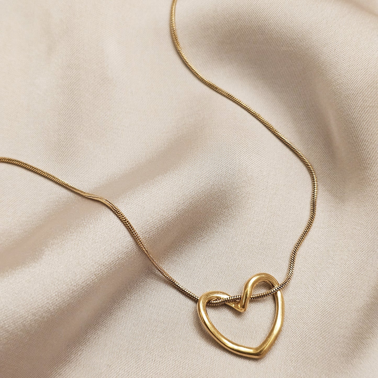 Twisted Love Heart Pendant Stainless Steel
