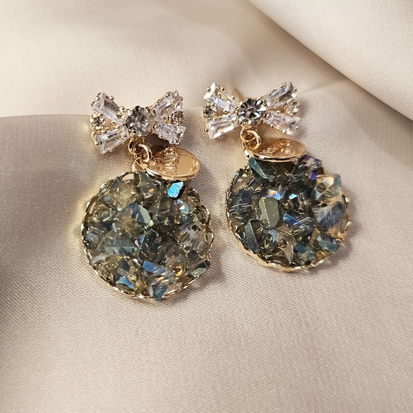 Blue Bow Earrings - FAH Jewelry