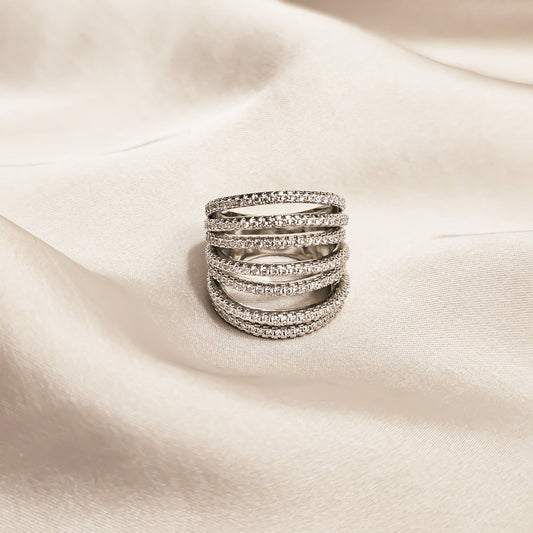 Celestial Tide Zircon Ring - FAH Jewelry