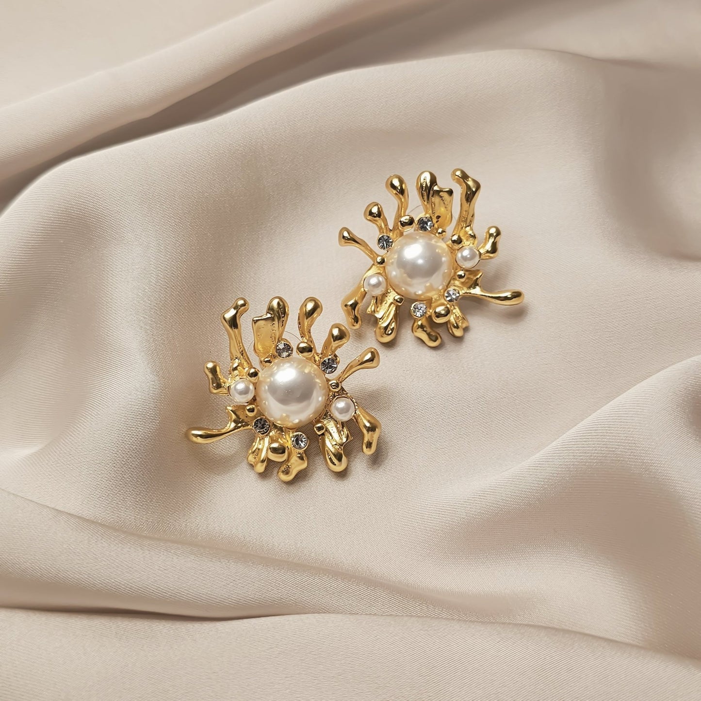 Coral Reef South Sea Pearl & Diamond Earrings - FAH Jewelry