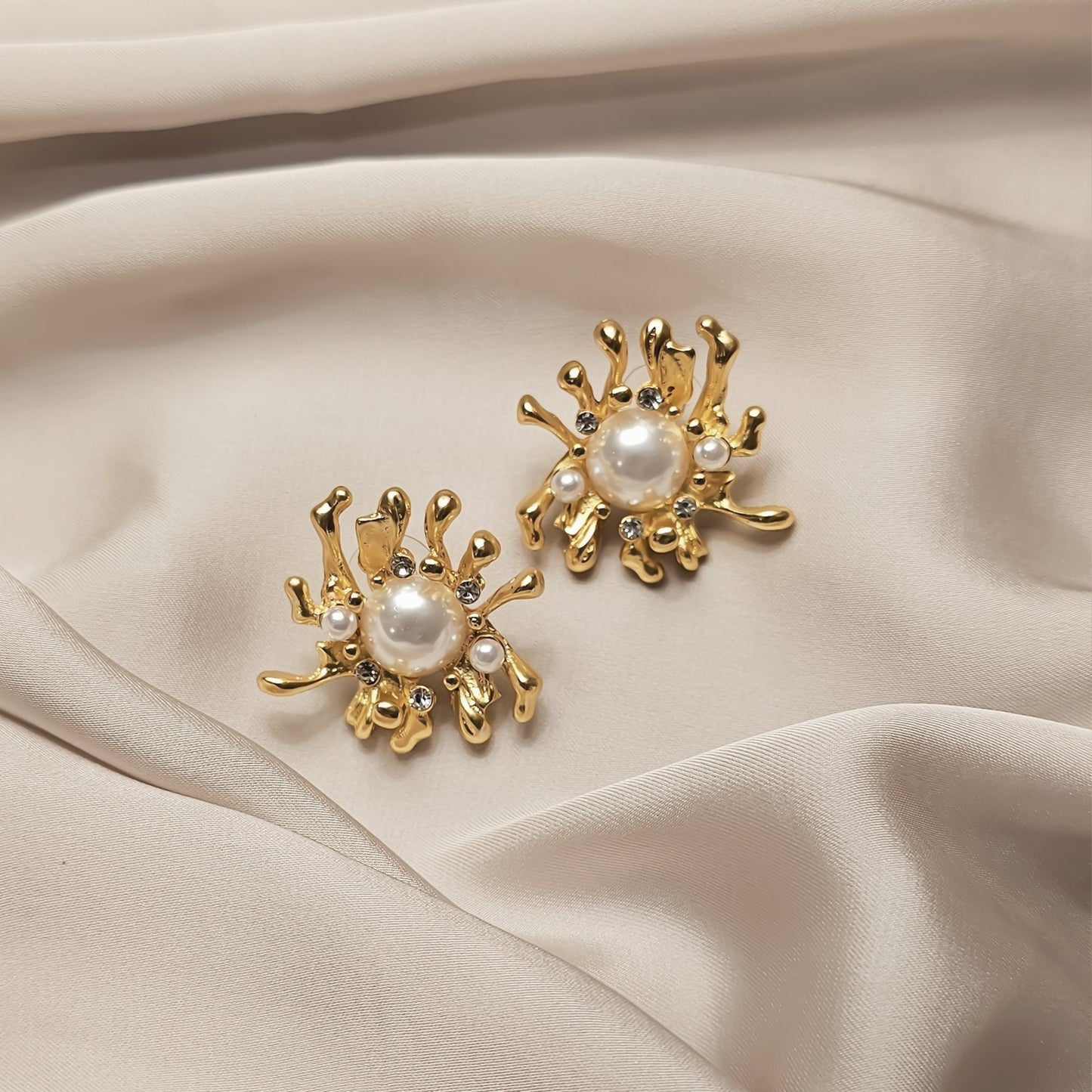 Coral Reef South Sea Pearl & Diamond Earrings - FAH Jewelry