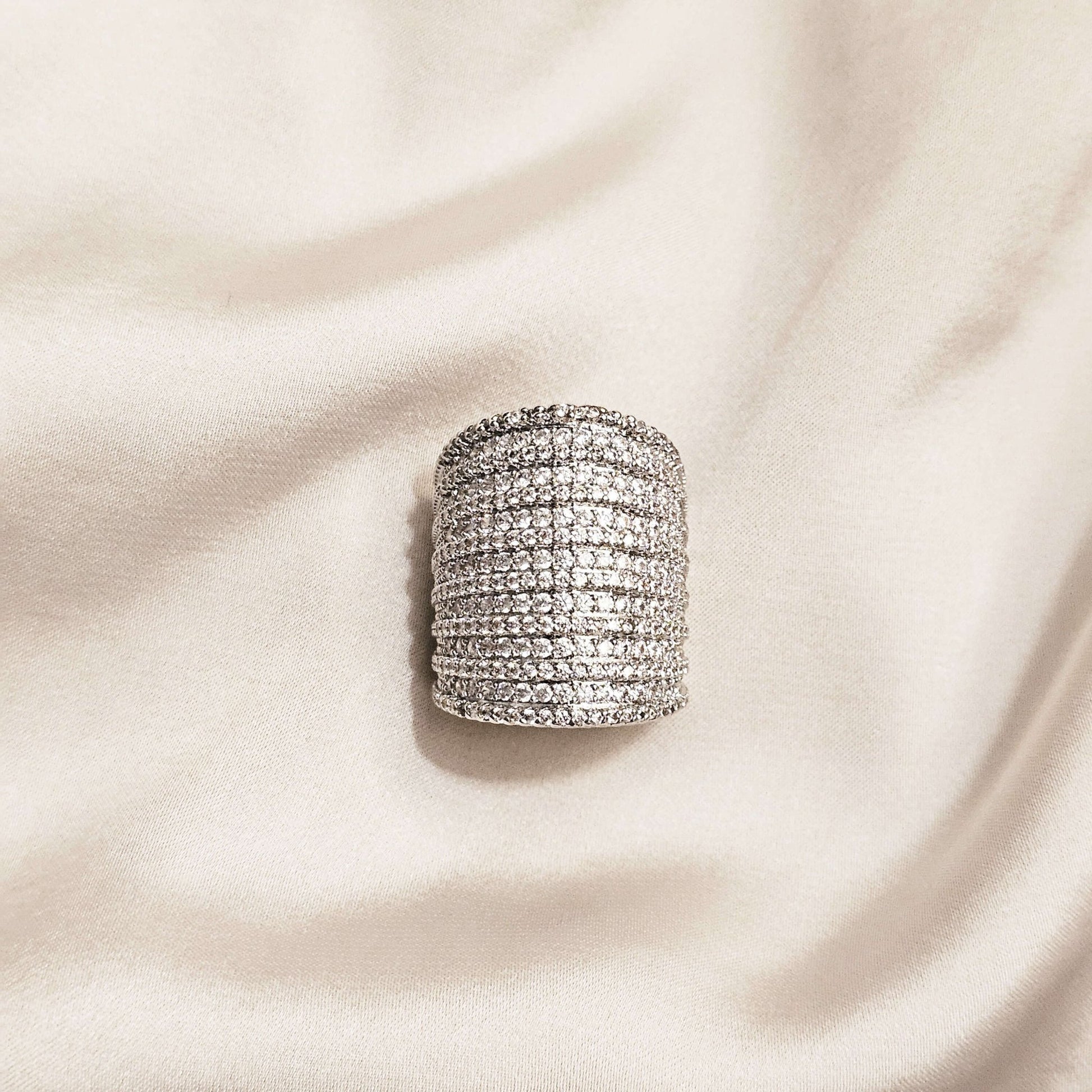 Crystal Pavé Dome Ring - FAH Jewelry