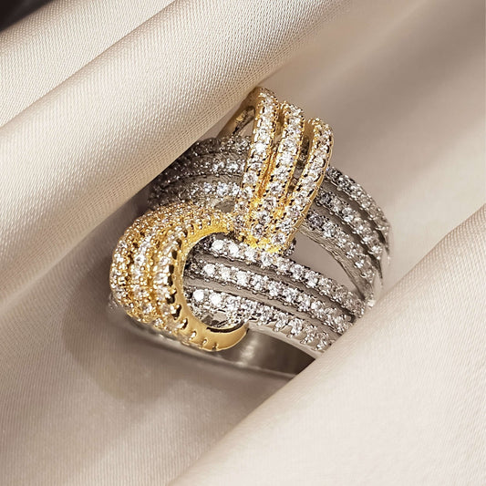 Diamond Criss - Cross Buckle Ring - FAH Jewelry